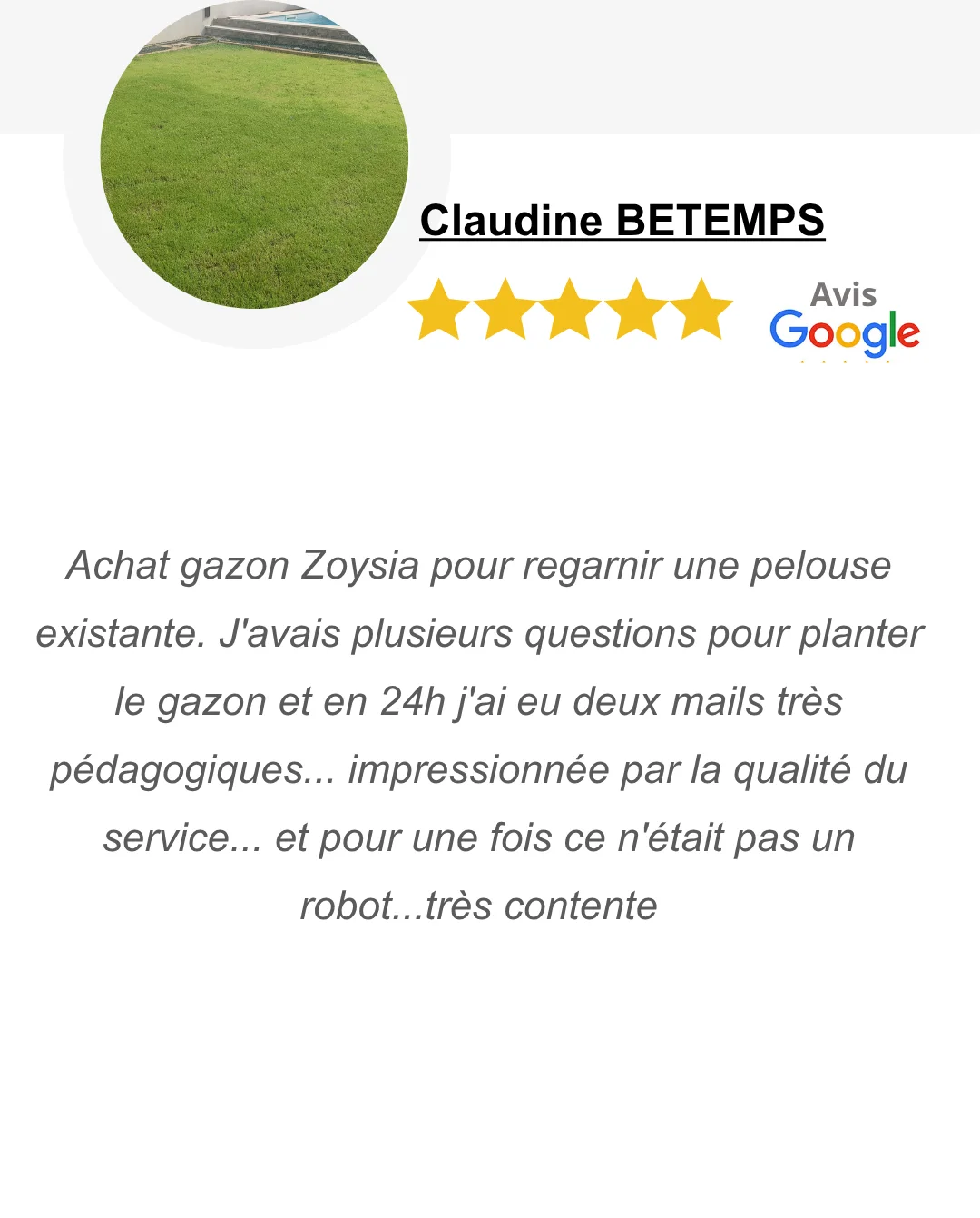 Retour d'expérience sur un gazon résistant au manque d'eau Avis client après semis d'un gazon C4 résistant à la chaleur